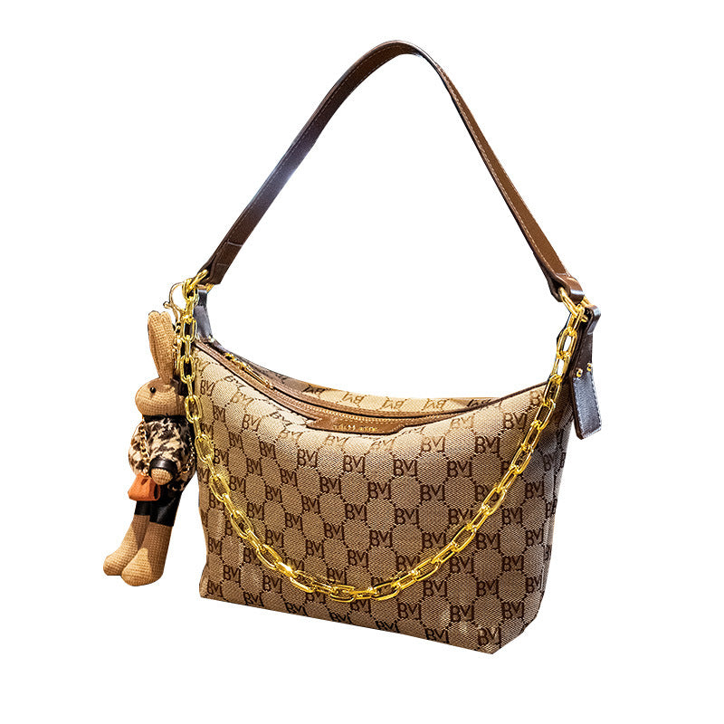 New Fashion Retro Design Handbag Versatile Shoulder Bag(rabbit included)