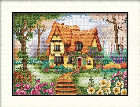 54x41 CM 3 strands 11CT Stamped Cross Stitch Full Range of Embroidery Starter Kit for Beginners Pre-Printed Pattern