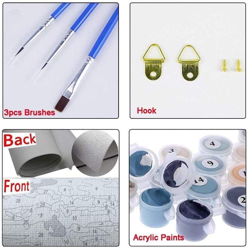 40X50CM Red Rose DIY Oil Painting By Numbers