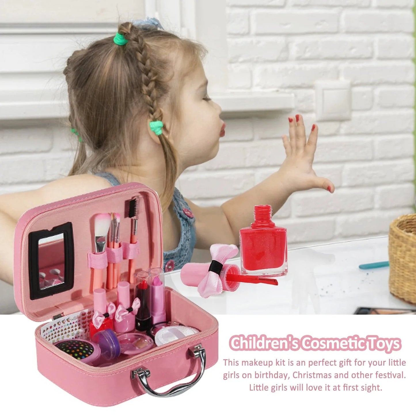 Children's Cosmetic Toys Princess Makeup Girls Party Christmas Birthday Gift 20 Pieces Set