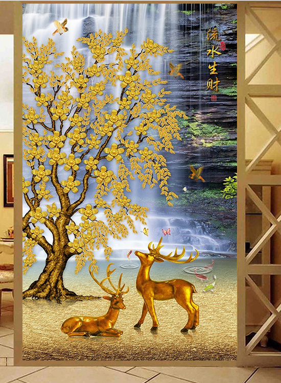 diamond painting money tree 50x100CM Money Tree 5D Full Diamond Painting NO Frame – gccemart