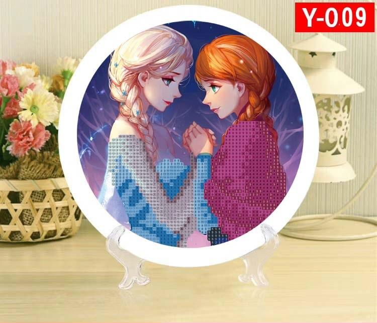 20X20CM Princess with frame 5D Kids Diamond Painting NOT FULL