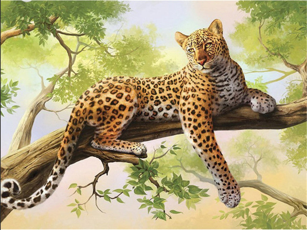 50x40cm wild leopard 5d diy diamond painting full drill NO FRAME M0823