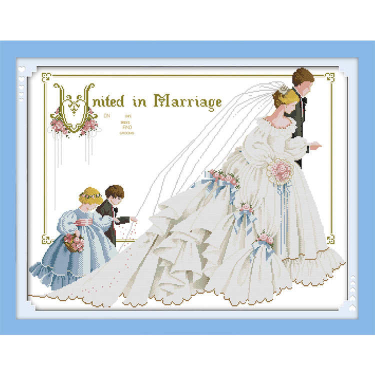 78X61CM Marry 3 strands 11CT Stamped Cross Stitch Full Range of Embroidery Starter Kit for Beginners Pre-Printed Pattern