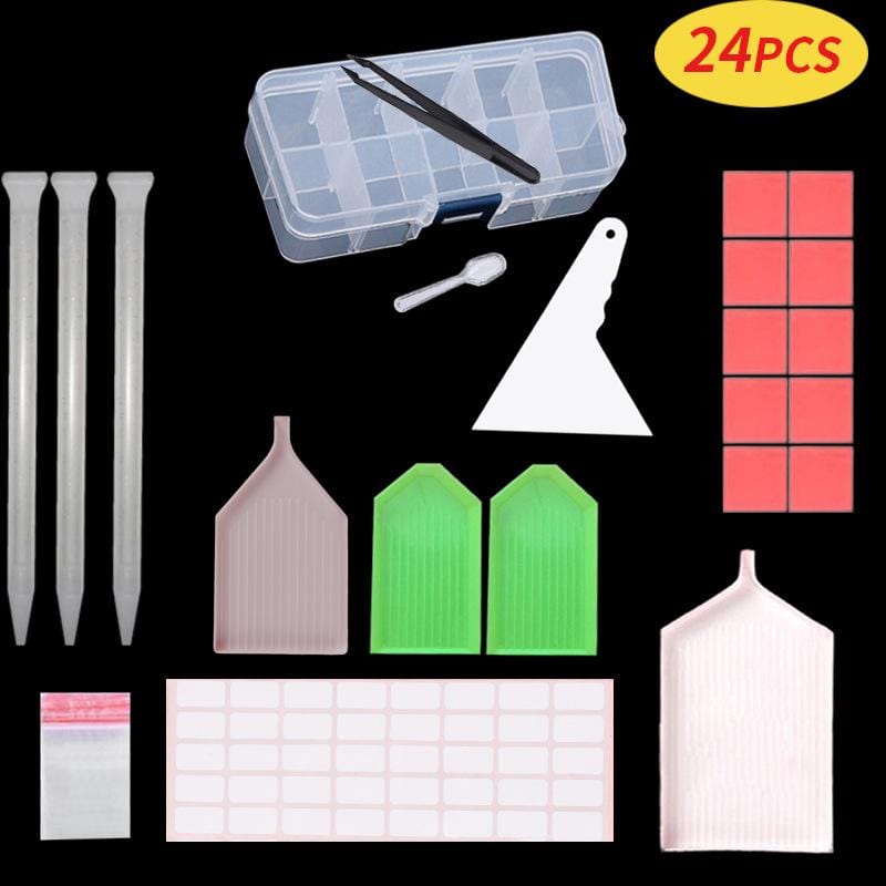 24pcs 5D Diamonds Painting Tools (NOT SOLD Separately)