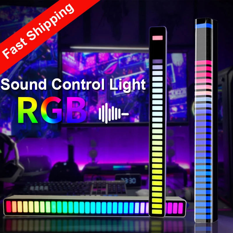 Sound Pickup Light RGB Colourful LED Lights APP Controls Music Rhythm Neon  Light Voice Activated Ambient Atmosphere Night Lights - China Sound Pickup  Light, RGB LED Light
