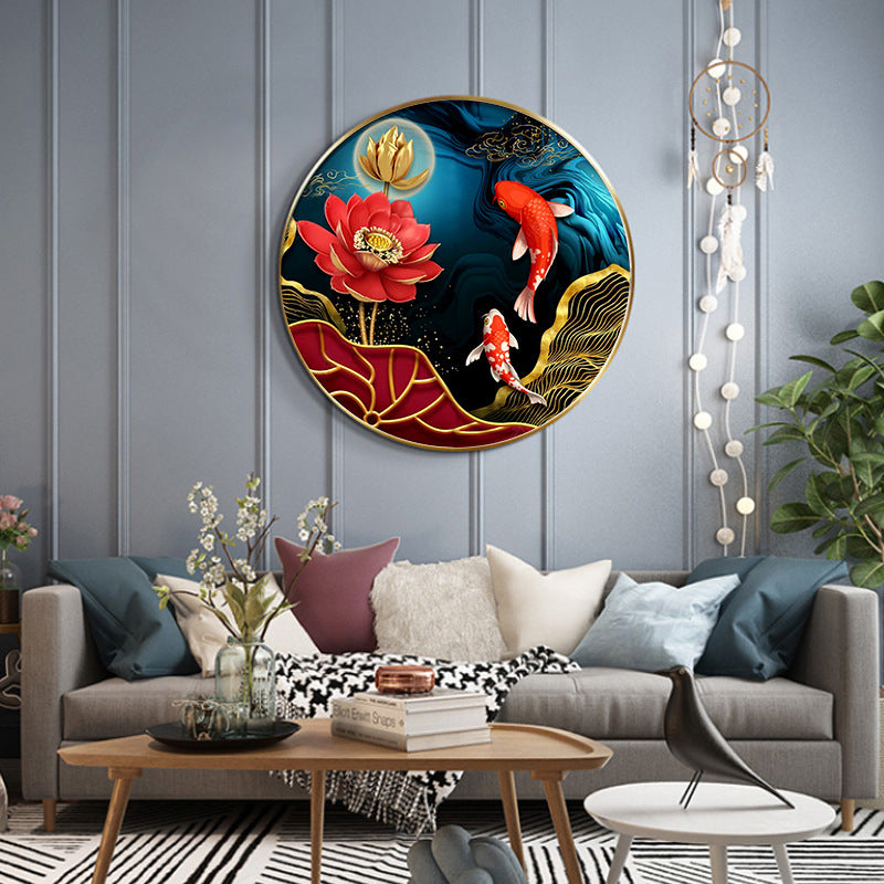 60x60cm fish and lotusa 5d diy diamond painting full drill NO FRAME