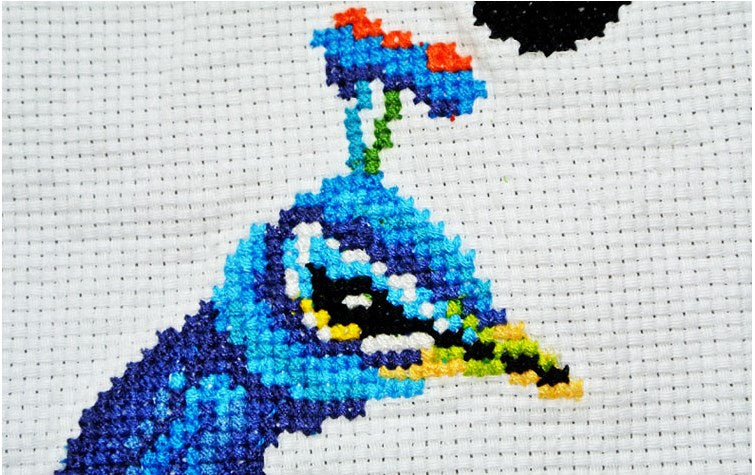 155x65cm Peacock Finished Cross Stitch Home Decoration