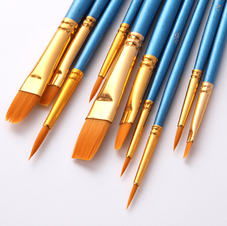 ❤Not Sold Separately❤ 10Pcs Artist Paintbrushes Paint Brushes for Acrylic Oil Watercolor Body Face Painting Rock Painting Kit