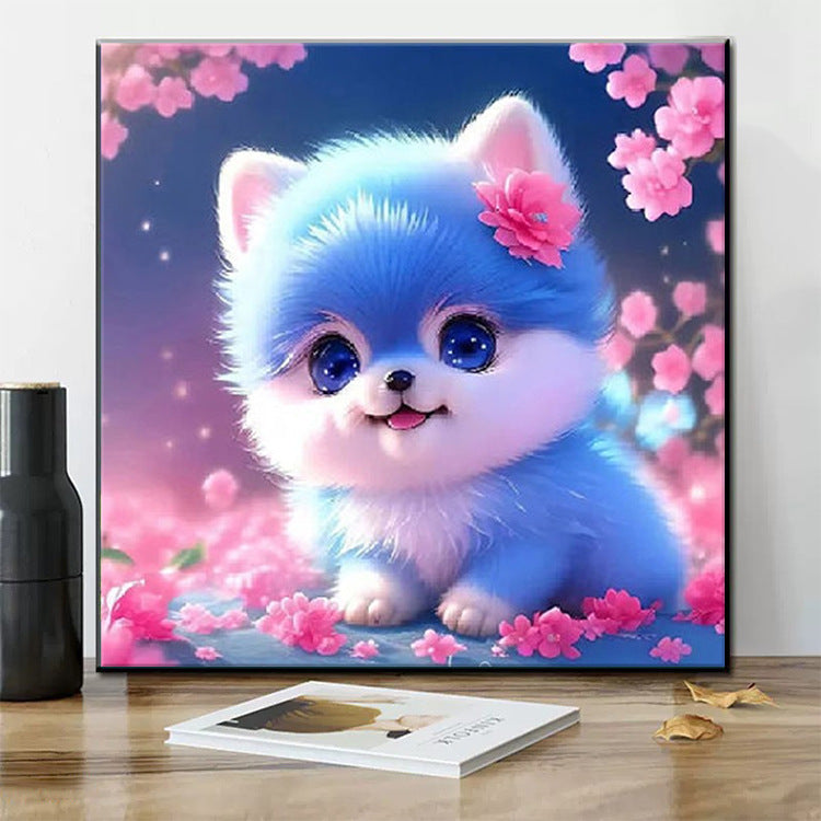 50X50CM - blue cat DIY 5D Full Diamond Painting NO FRAME