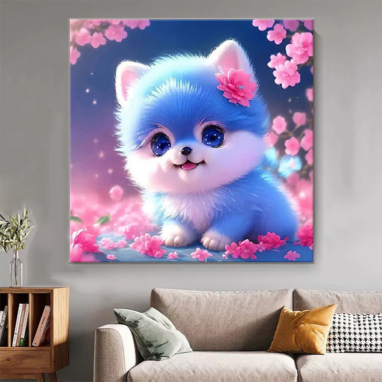 50X50CM - blue cat DIY 5D Full Diamond Painting NO FRAME