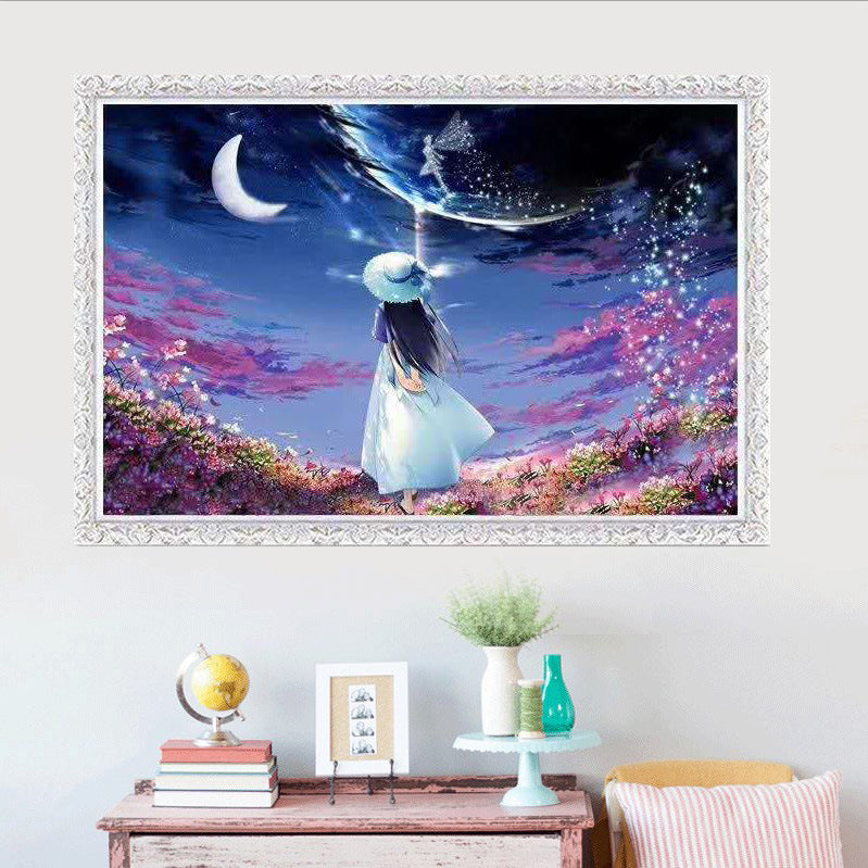 50X70CM - Girl DIY 5D Full Diamond Painting NO Frame