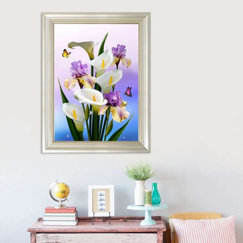 40X70CM - Flower DIY 5D Full Diamond Painting NO Frame