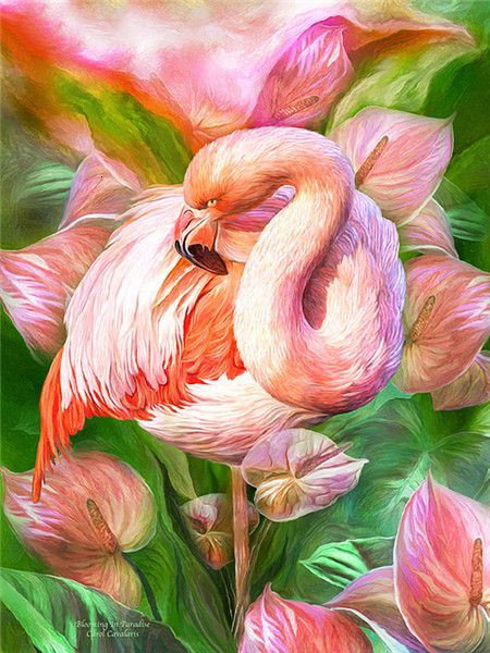 40X50CM Flamingo DIY Oil Painting By Numbers