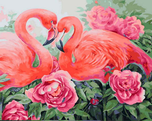 40X50CM Flamingo DIY Oil Painting By Numbers