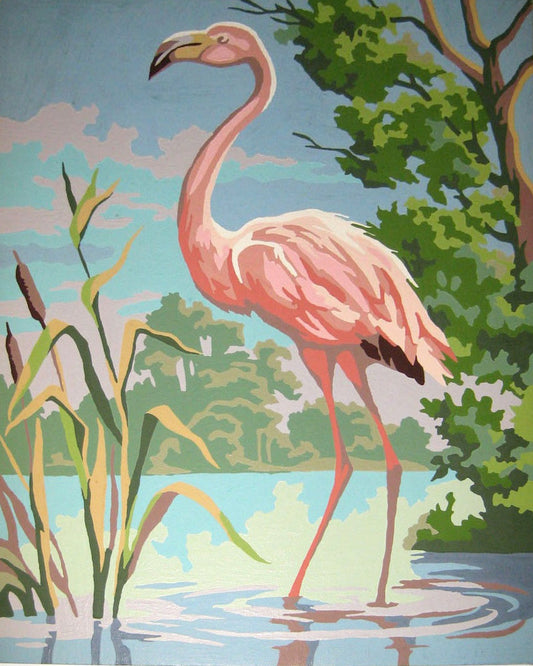 40X50CM Flamingo DIY Oil Painting By Numbers