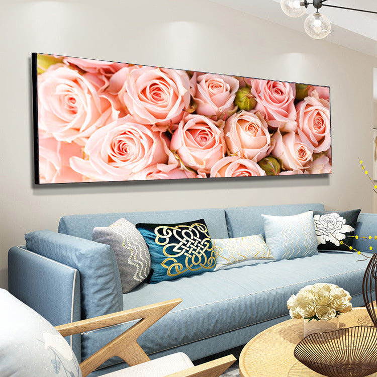 40X100CM - Pink Rose DIY 5D Full Diamond Painting NO Frame
