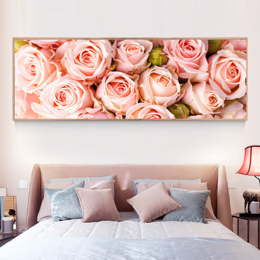 40X100CM - Pink Rose DIY 5D Full Diamond Painting NO Frame