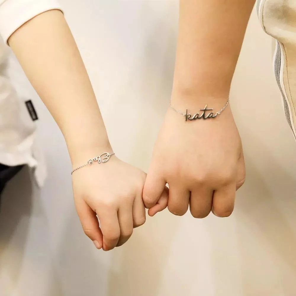 Custom Name Bracelets Stainless Steel Customized Personalized Unique Bracelet