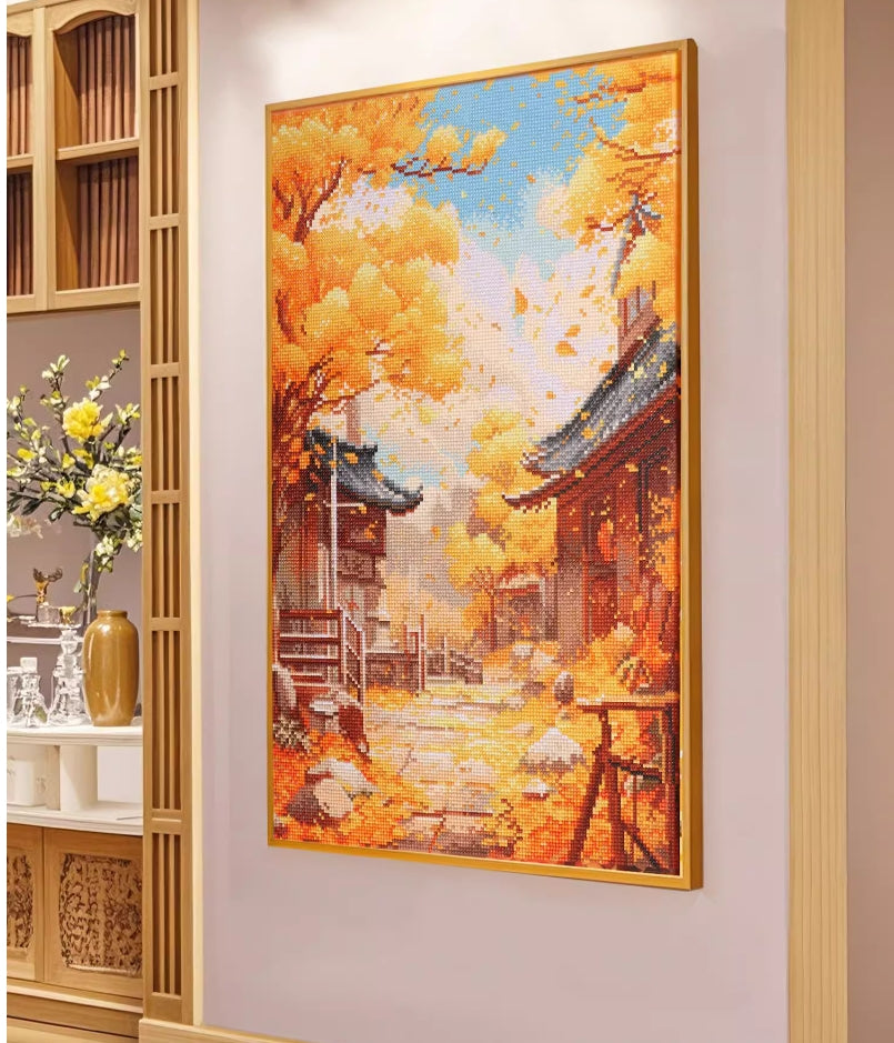 50x70CM - Autumn DIY 5D full Diamond Painting no frame Round beads