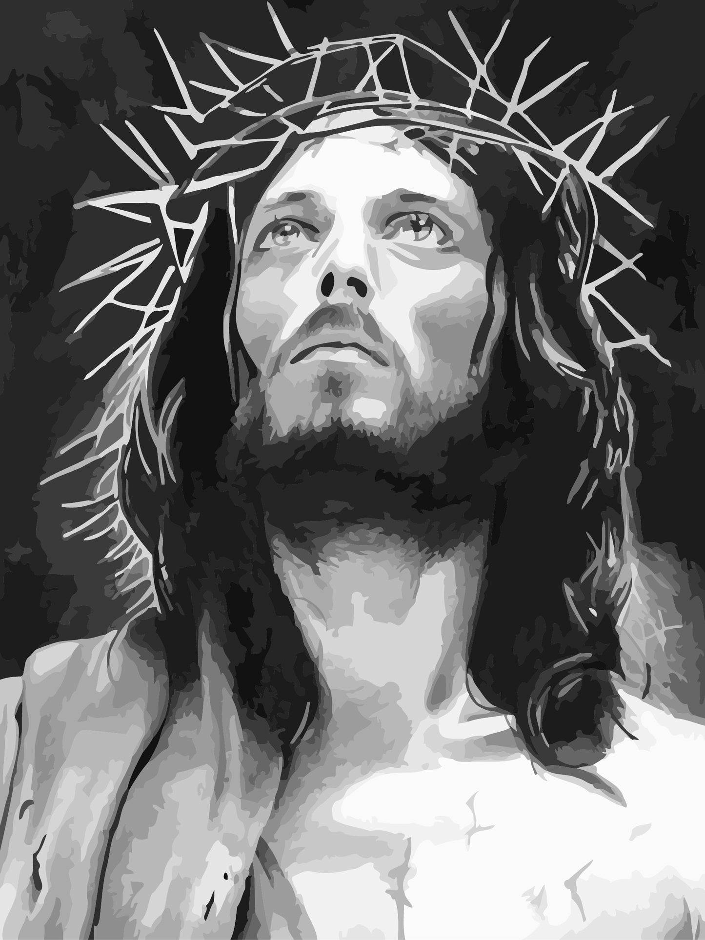 Jesus No Framed DIY Oil Painting By Numbers Canvas Wall Art 40*50CM