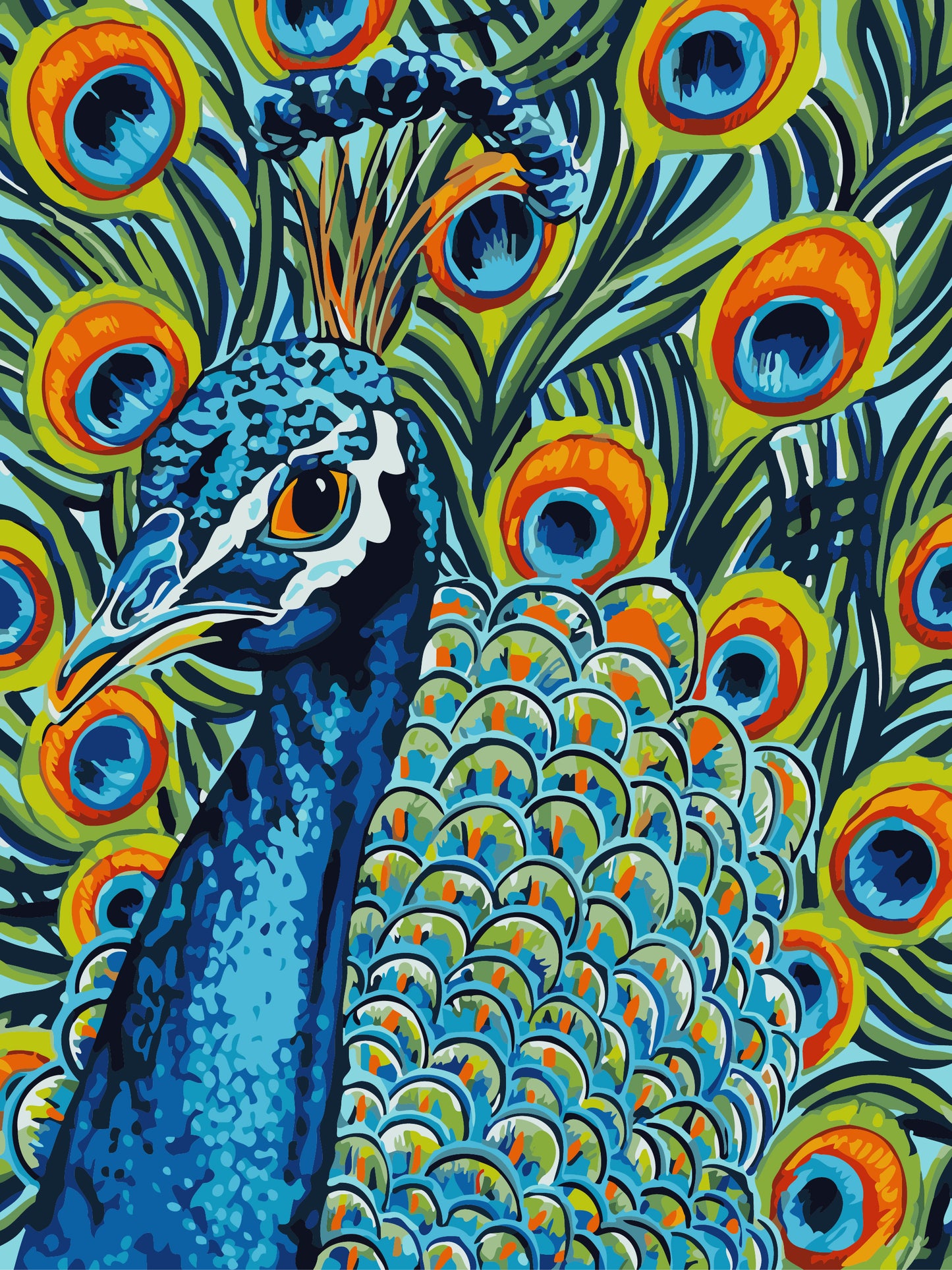 Peacock - 40*50CM No Framed DIY Oil Painting By Numbers Canvas Wall Art