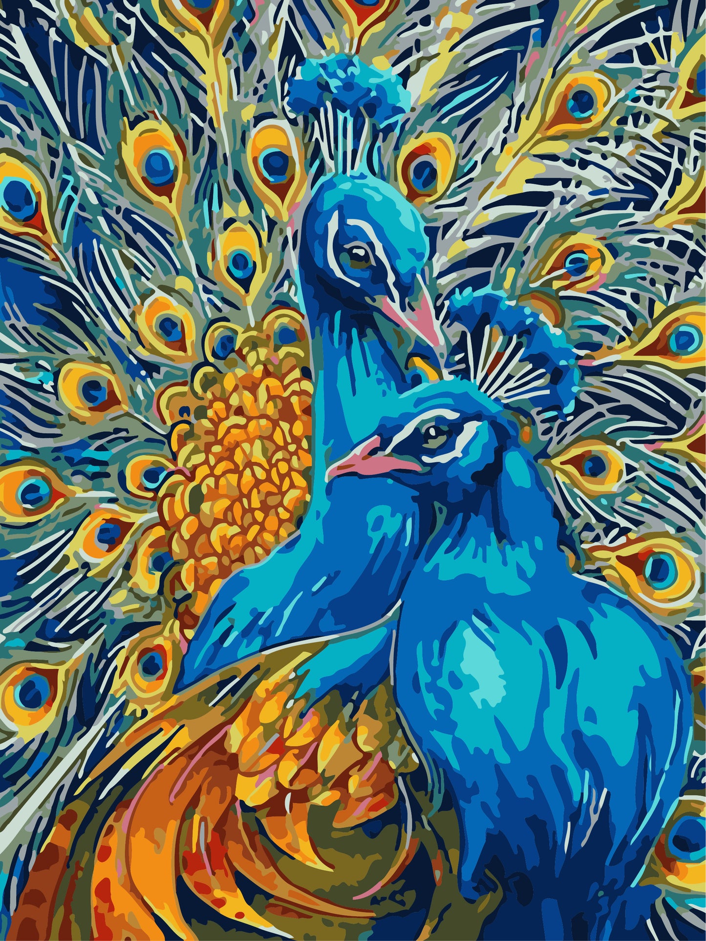 Peacock - 40*50CM No Framed DIY Oil Painting By Numbers Canvas Wall Art