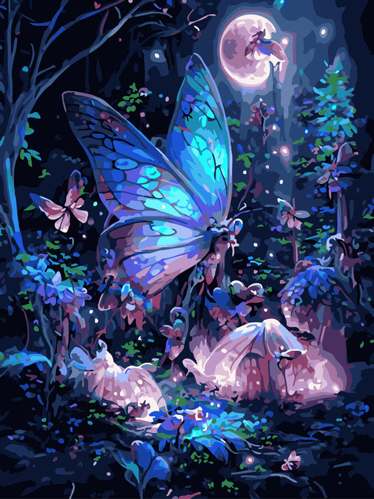 50x70CM -  Butterfly DIY 5D full Diamond Painting no frame  X0130