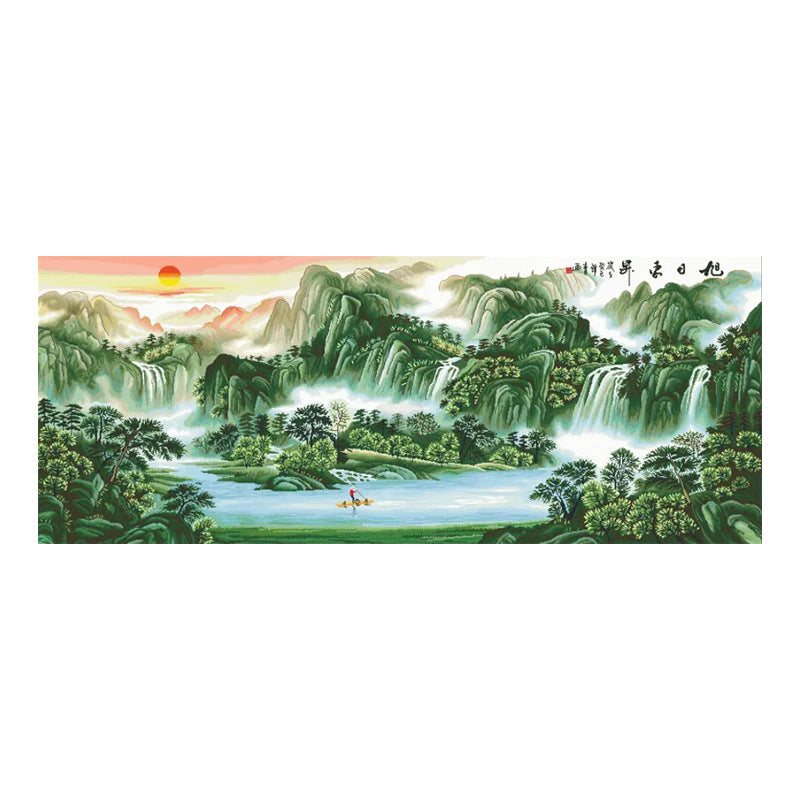 210x90cm DIY Cross Stitch Kits Stamped Full Range of Embroidery 11CT 3 Strands-Landscape