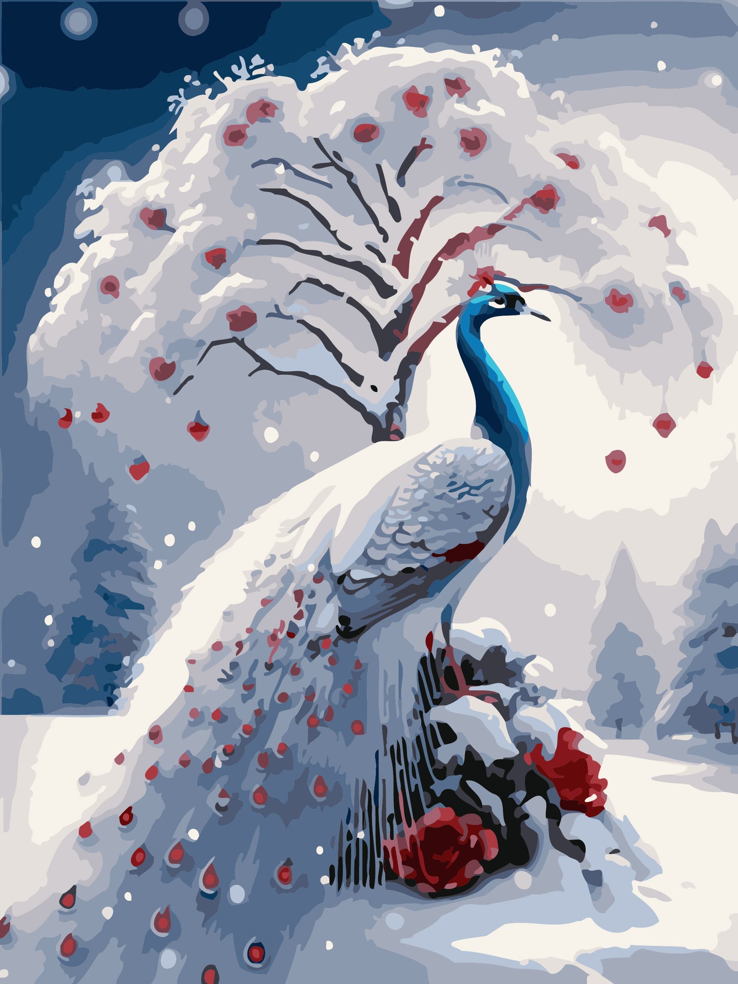 50x70CM -  Peacock DIY 5D full Diamond Painting no frame