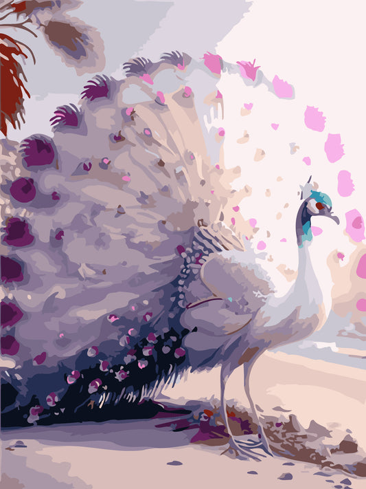 50x70CM -  Peacock DIY 5D full Diamond Painting no frame