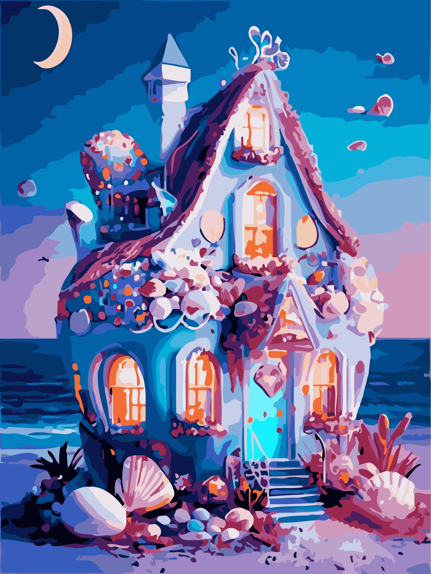 40X50CM Dream House No Framed DIY Oil Painting By Numbers