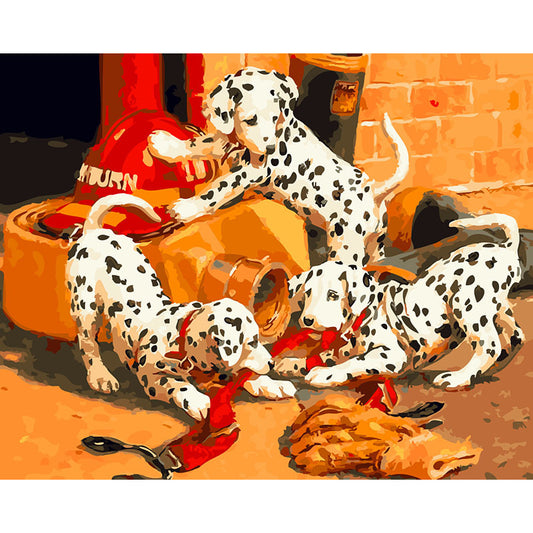 Dog No Framed DIY Oil Painting By Numbers 40*50CM