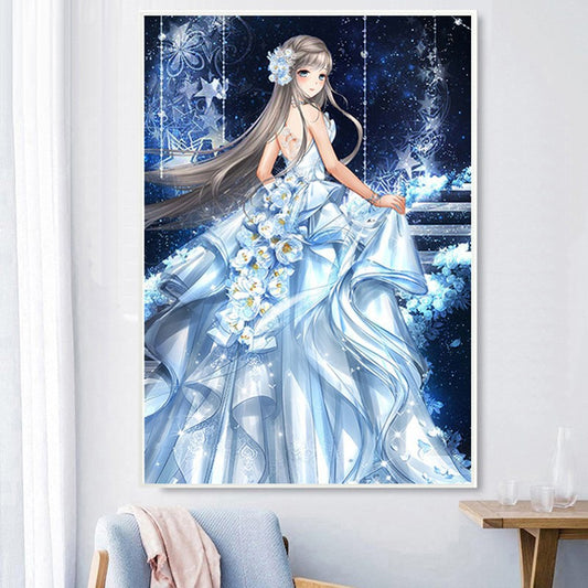 60X80CM - Girl DIY 5D Full Diamond Painting NO FRAME
