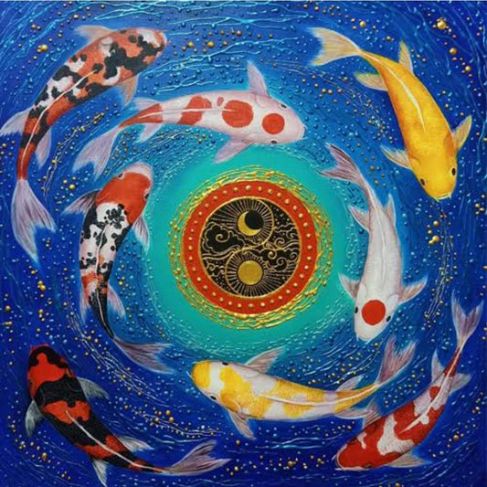 60X60cm - Fish DIY 5D Full Diamond Painting NO FRAME