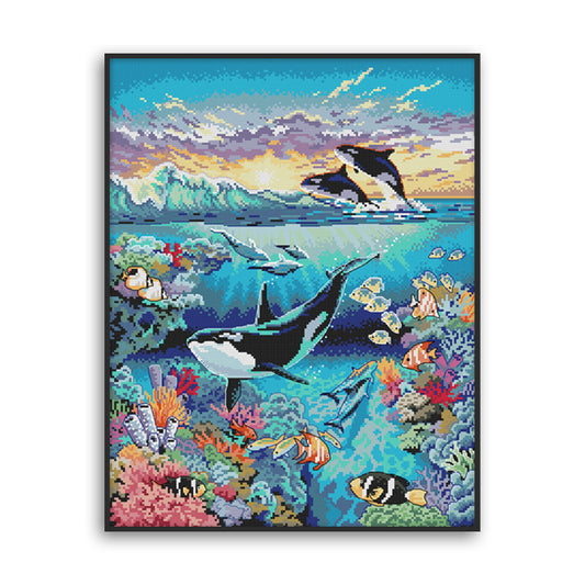 60X80cm - Fish DIY 5D Full Diamond Painting NO FRAME