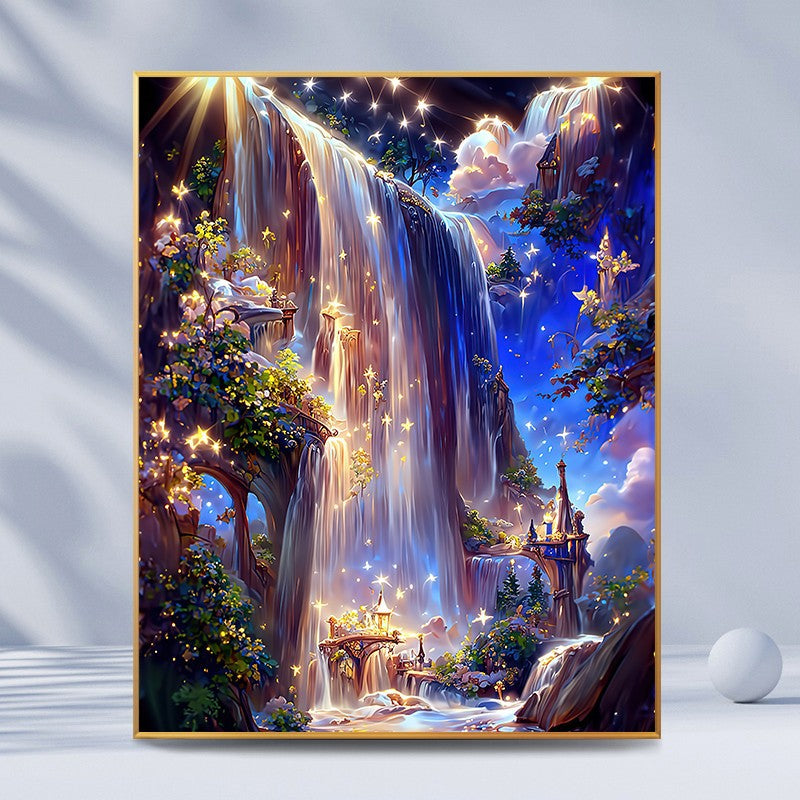 50X70CM - Waterfall Landscape DIY 5D Full Diamond Painting NO Frame