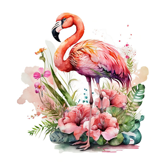 40X50CM Flamingo DIY Oil Painting By Numbers