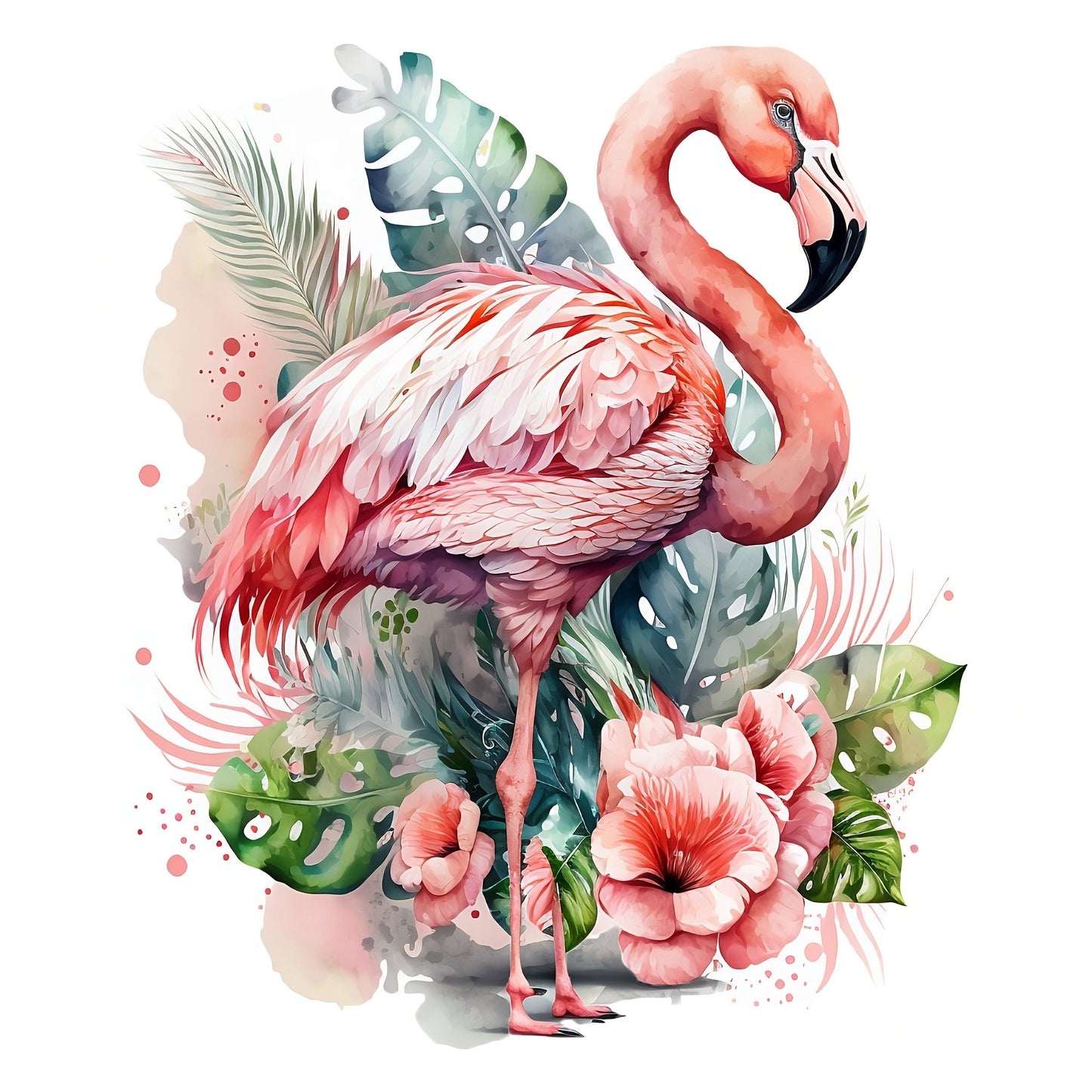 40X50CM Flamingo DIY Oil Painting By Numbers