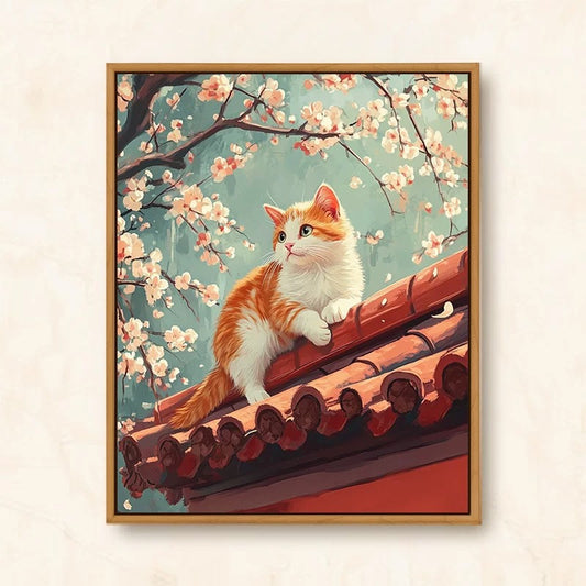 40X50CM Cute Cat DIY Oil Painting By Numbers