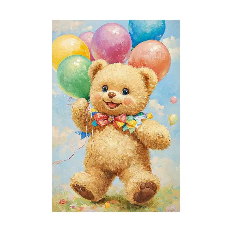 50X70CM - Happy Bear DIY 5D Full Diamond Painting NO Frame Square Beads