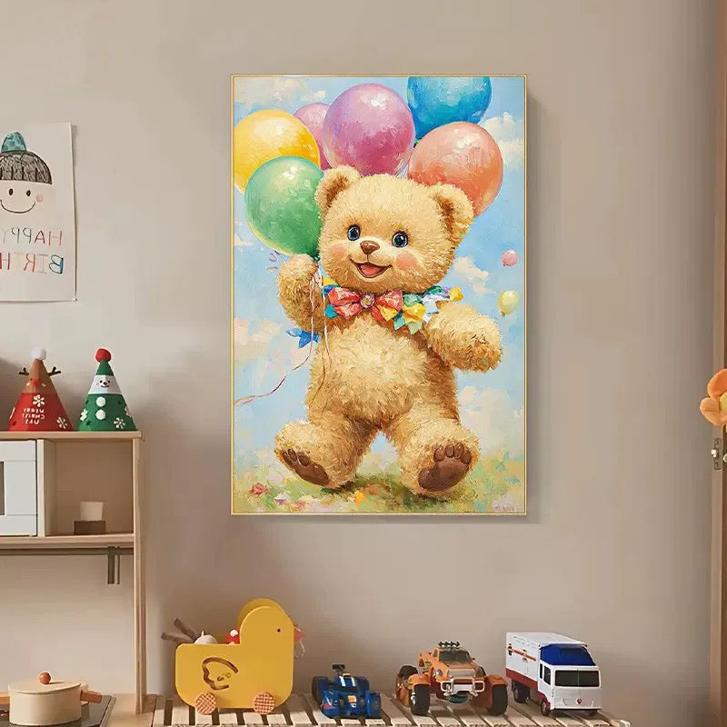 50X70CM - Happy Bear DIY 5D Full Diamond Painting NO Frame Square Beads