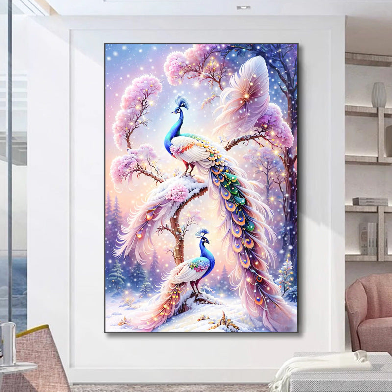 60X80CM - Peacock DIY 5D Full Diamond Painting NO Frame