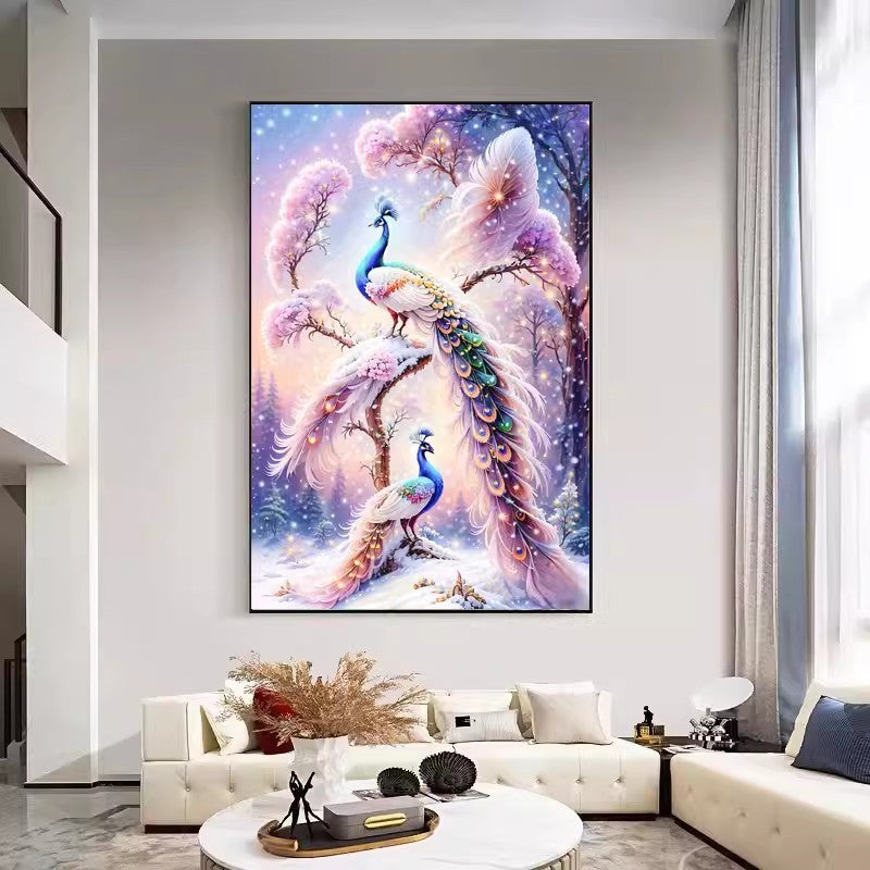 60X80CM - Peacock DIY 5D Full Diamond Painting NO Frame