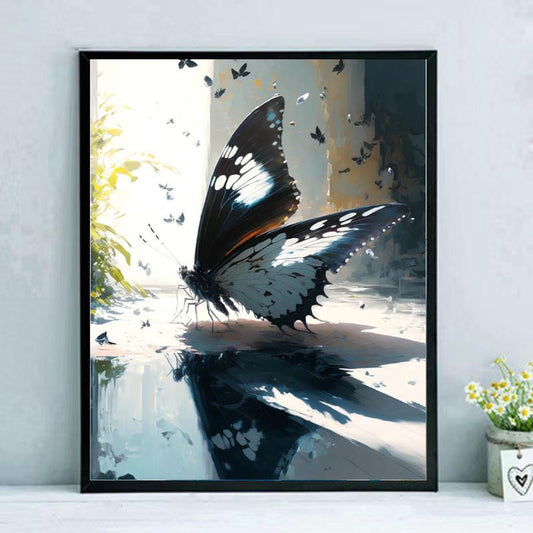 Butterfly No Framed DIY Oil Painting By Numbers 40*50CM