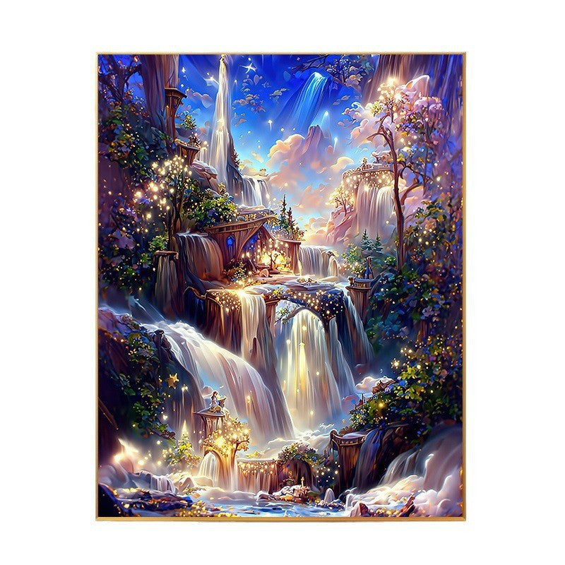 40X50CM - Waterfall Landscape DIY 5D Full Diamond Painting NO Frame
