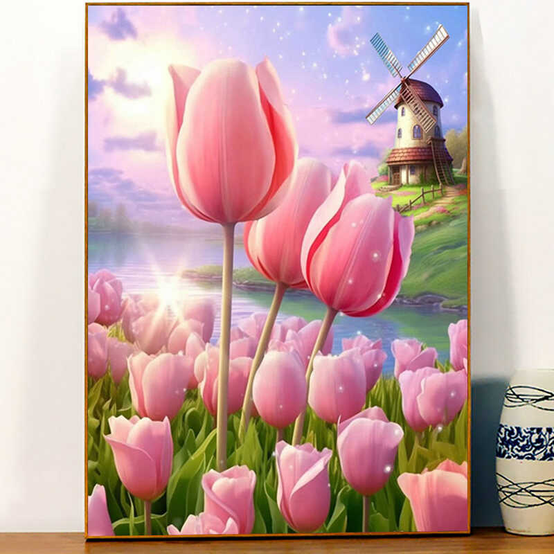 65X90CM Flower DIY Cross Stitch Kits Full Range of Embroidery 11CT 3 Strands NO Frame
