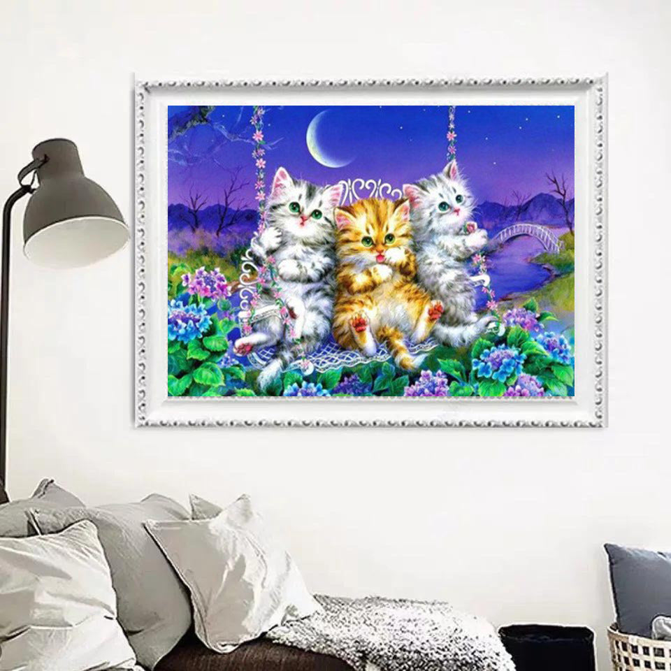 40X50CM -  Cat DIY 5D Full Diamond Painting NO Frame