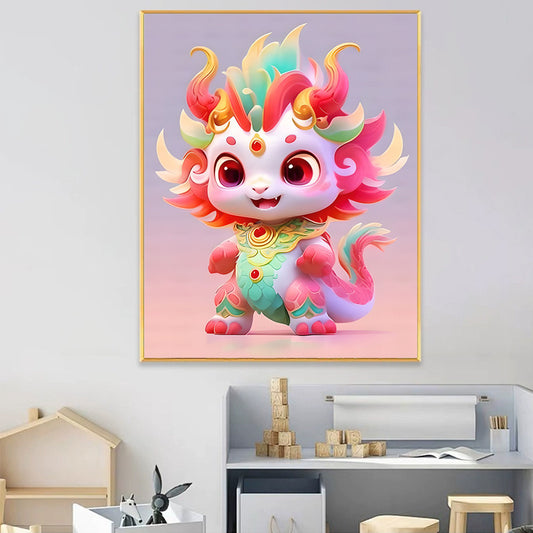 43X51 cm Dragon Baby Cross Stitch Kits 11CT Stamped Full Range of Embroidery Starter Kit for Beginners Pre-Printed Pattern