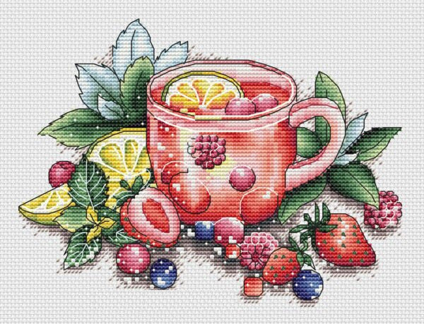 25X21cm Kitchen decoration Stitch Kits 11CT Stamped Full Range of Embroidery Starter Kit for Beginners Pre-Printed Pattern